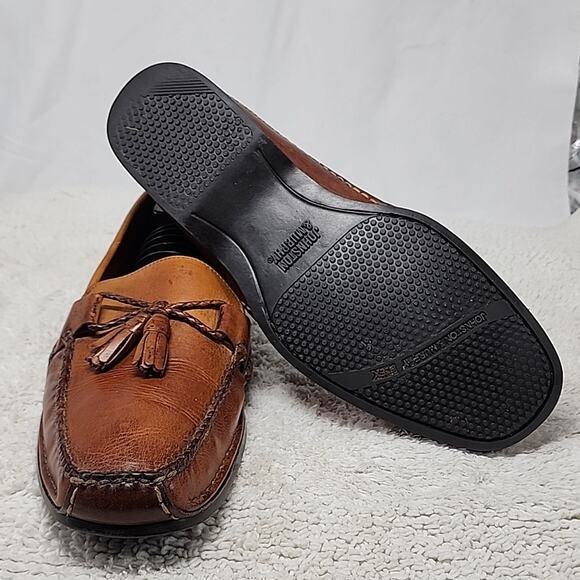 JOHNSTON MURPHY LEATHER LOAFER TASSEL ROPE HORSEBIT MEN 11.0 NICE STITCHING GUC main image 6